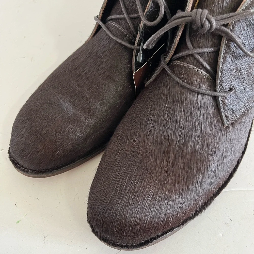 Trask Addy Chukka Calf Hair Leather Boots Brown Size 8.5 M